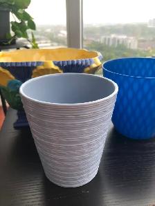 Beautiful Blue  Colored Flower Pots, - Photo 2