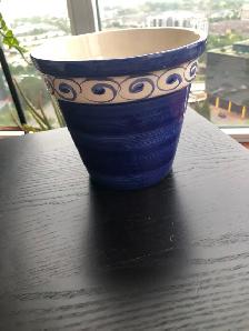 Beautiful Blue  Colored Flower Pots, - Photo 4