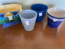 Beautiful Blue  Colored Flower Pots, - Photo 5
