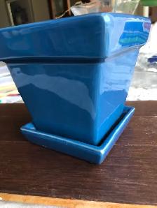 Beautiful Blue  Colored Flower Pots, - Photo 6