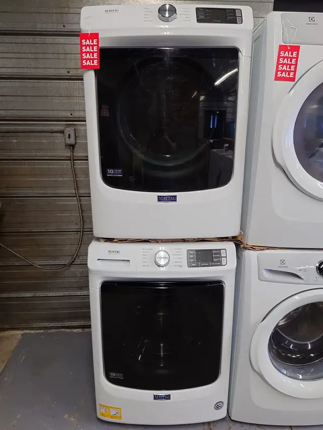 Maytag '27' White Front Load Washer / Dryer Set on Sale‼️