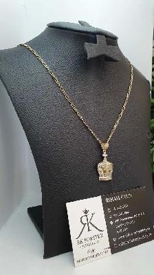 10 yellow Figaro chain & pendant #420_12 - Photo 3