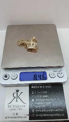 10 yellow Figaro chain & pendant #420_12 - Photo 6