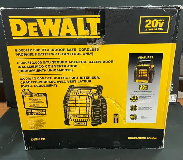 DEWALT CORDLESS PROPANE HEATER DXH12B