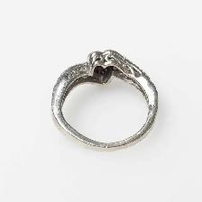 14k White Gold womans diamond ring - Photo 4