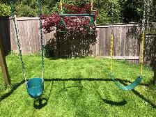 Free Eastern Jungle Gym A-Frame Swing Set - Photo 2