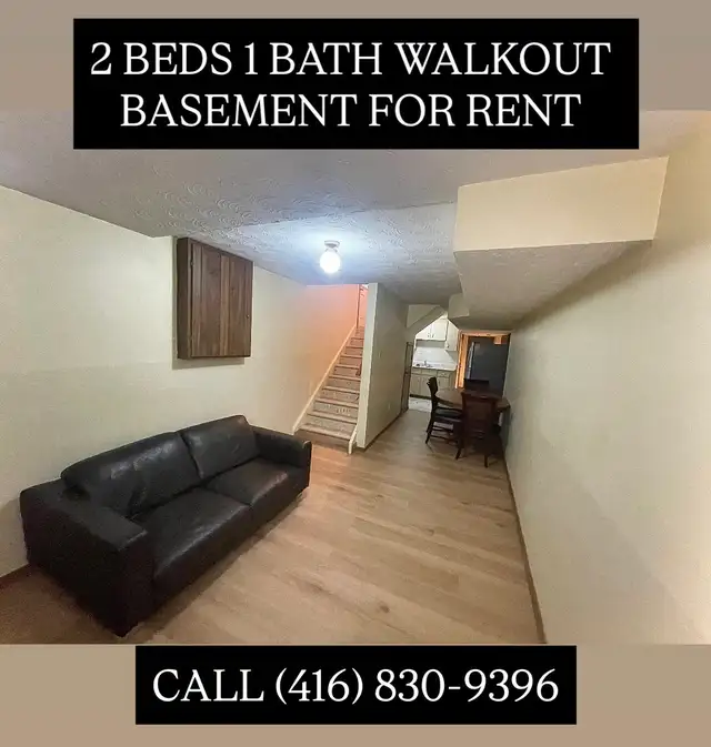 2 Beds 1 Bath Basement for Rent