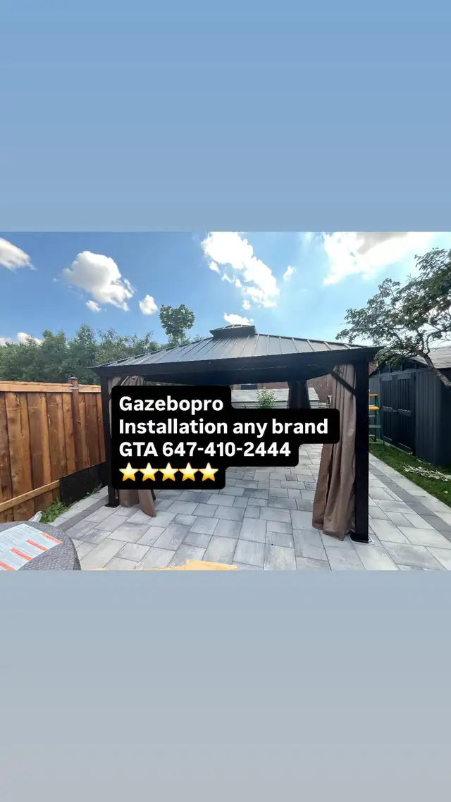 installation gazebo