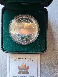 2002 Anniversary Loon Hologram Fine Silver Proof coin