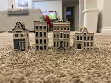 KLM BOLS Delft Blue Houses (#’s 12, 27, 83 and 90)