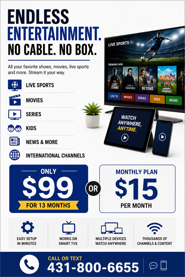 Easy Setup TV Streaming Subscription Plan