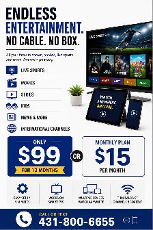 Easy Setup TV Streaming Subscription Plan