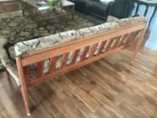 Antique wood frame sofa