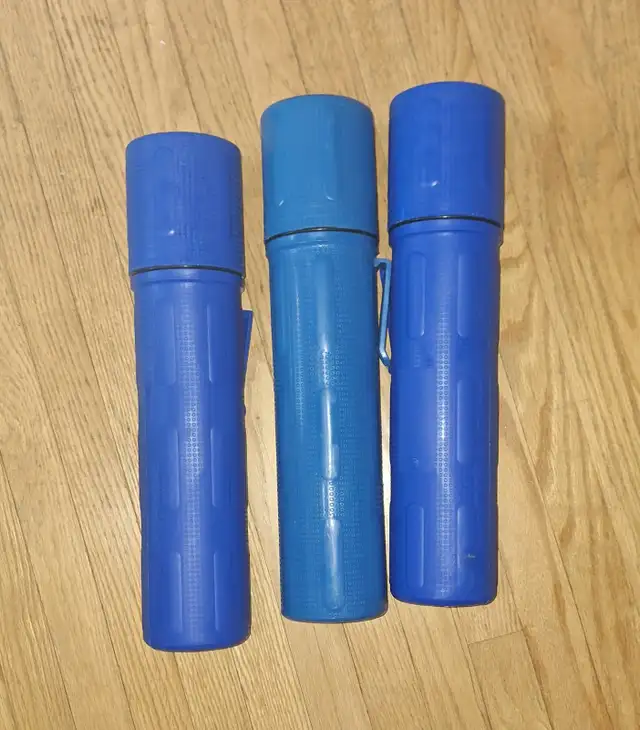 3 Blue Welding Rod Storage Tubes