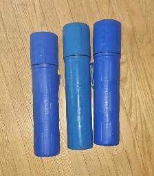 3 Blue Welding Rod Storage Tubes