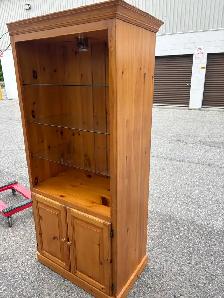 Free delivery used  Display Cabinet with Glass Shelves and Light - Photo 3
