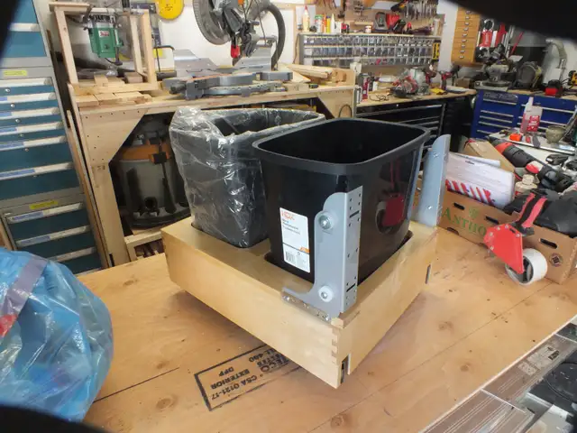 Double waste can kitchen drawer unit, NEW