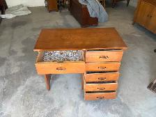 Free delivery antique Vintage Wooden Desk with Drawers - Photo 3