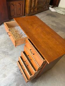 Free delivery antique Vintage Wooden Desk with Drawers - Photo 5