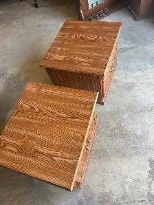 Free delivery used Pair of Wooden Side Tables/Nightstands - Photo 2