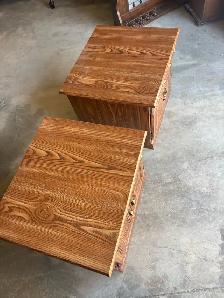 Free delivery used Pair of Wooden Side Tables/Nightstands - Photo 3