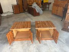 Free delivery used Pair of Wooden Side Tables/Nightstands - Photo 5