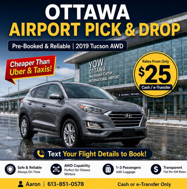 Ottawa Airport Pick-Up & Drop-Off Service (YOW)