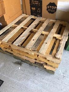 Lot 4X Wood Pallet Skid 48''x40'' for Shipping Storage Art Craft