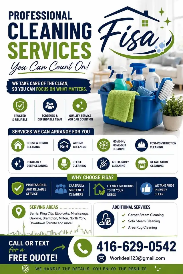 LOOKING FOR CLEANING LADIES TO JOIN MY TEAM