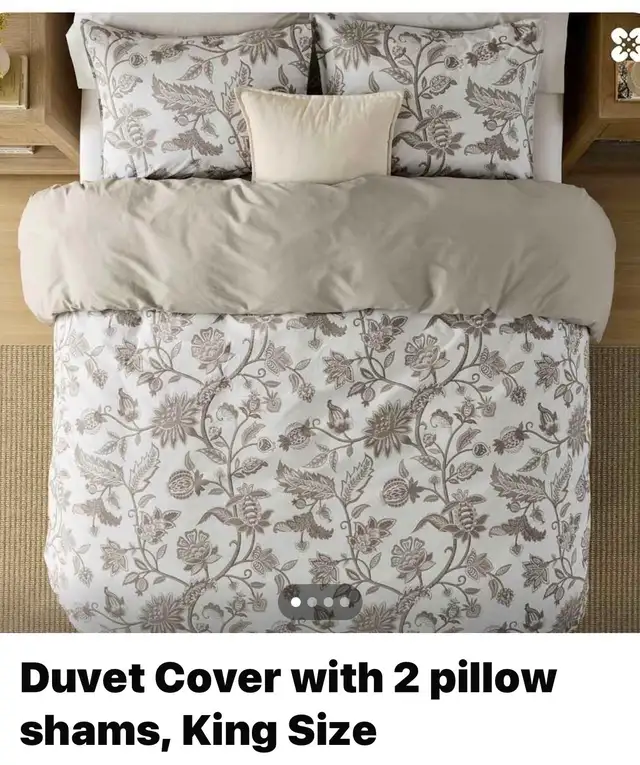 King duvet cover and shams