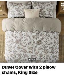 King duvet cover and shams