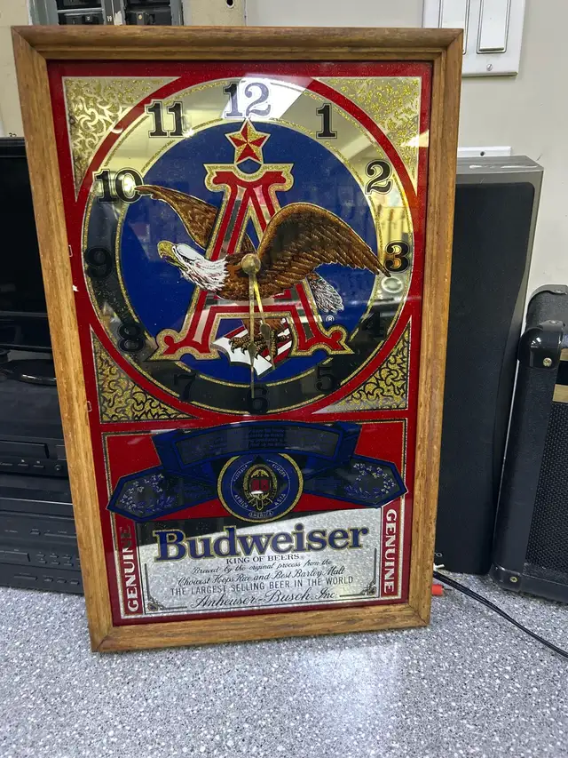 Stamford Art Budweiser Clock/Mirror Wall Art