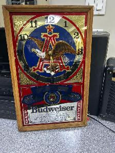 Stamford Art Budweiser Clock/Mirror Wall Art