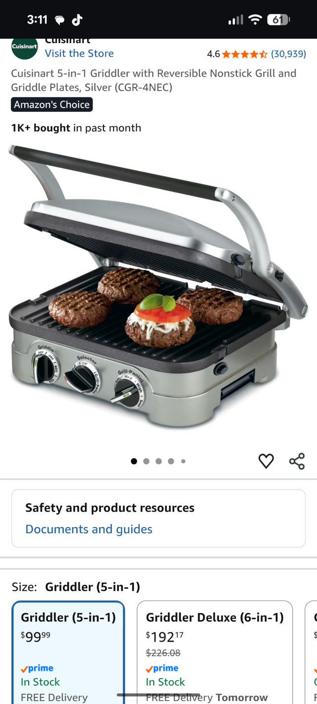 Cuisinart 5 in 1 griddler