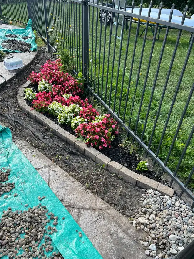Rock garden/bed cleaning
