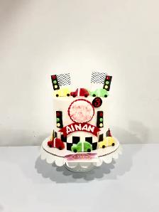 Racing car cake, traffic lights cake , 3rd birthday cake