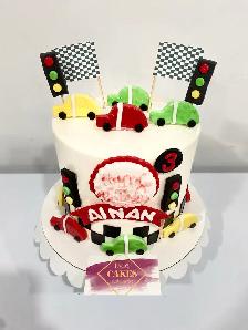 Racing car cake, traffic lights cake , 3rd birthday cake - Photo 3