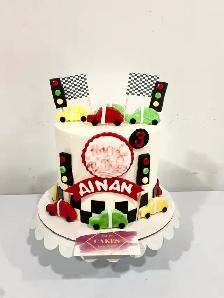 Racing car cake, traffic lights cake , 3rd birthday cake - Photo 5