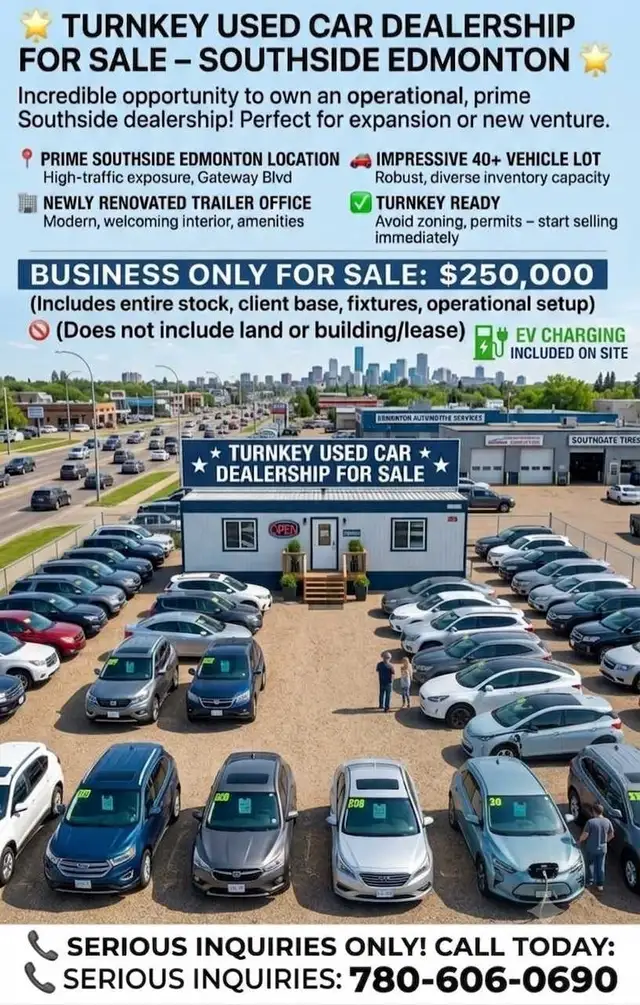 Turn Key Used car Bussiness for sale - Soutside Edmonton