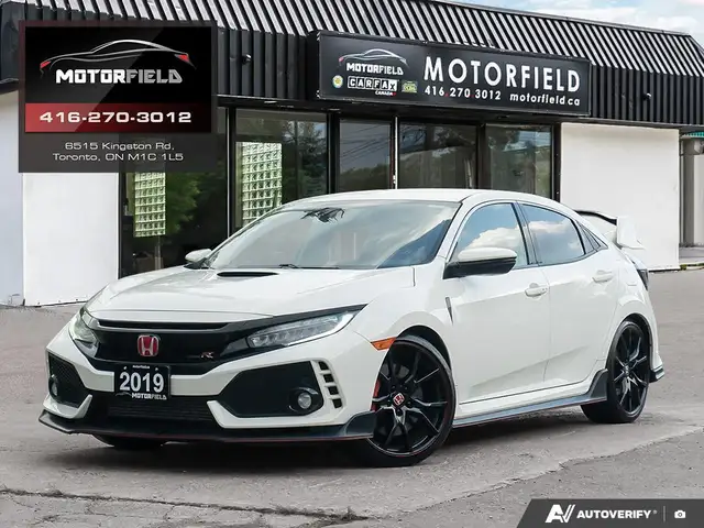 2019 Honda Civic Type R Manual White/Red, 306HP, Loaded