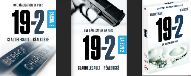 3 saisons DVD de la série 19-2 de Podz / Claude Legault R Bossé