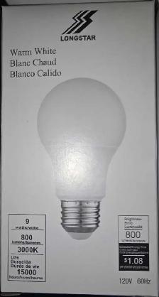 LED WARM WHITE BLUB