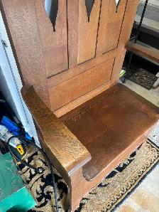 Antique oak hallstand - Photo 2