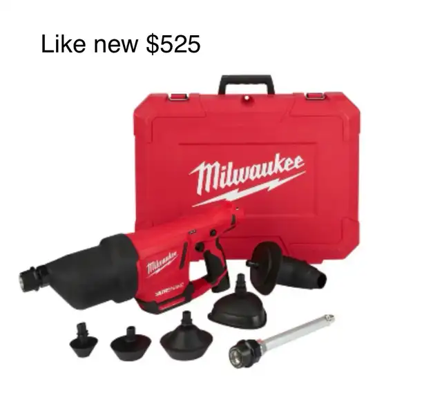 Milwaukee Tool M12 12V Li-Ion Cordless Drain Cleaning Airsnake