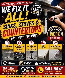 sink repair , stove fitting adjustment & more