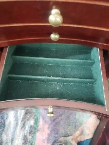 Elegant Wooden Jewelry Armoire Cabinet with Mirror - Photo 3
