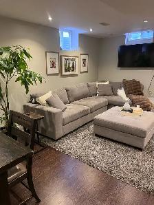 legal 1bed 1 bath   den full basement  Aug 1