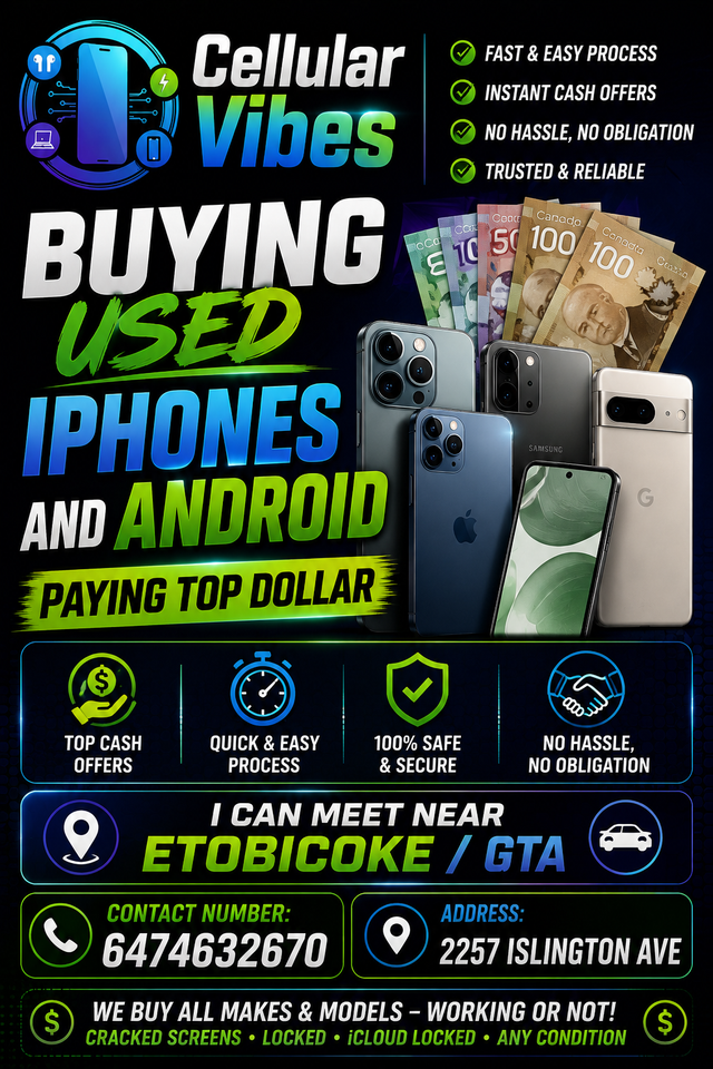 We Buy All iPHONES and ANDROIDS of Smartphones