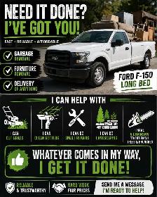 Fast & Affordable Junk Removal/Delivery/Yard Work/F-150