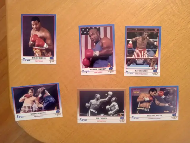 Carte de Boxe Kayo 1991 Holmes,Foreman,Leonard,Hilton,030726-058